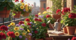 Jakie rośliny kwitnące wybrać na słoneczny balkon? Kolorowy raj!
